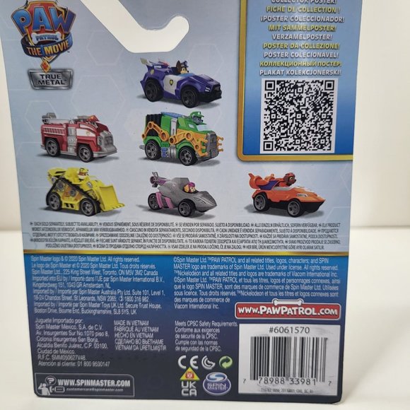 Spin Master Paw Patrol The Movie Rubble True Metal Diecast Vehicle Nickelodeon - Picture 8 of 13